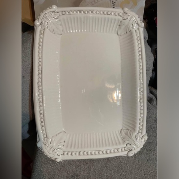 American Atelier Elegant White Serving Tray - Picture 2 of 10